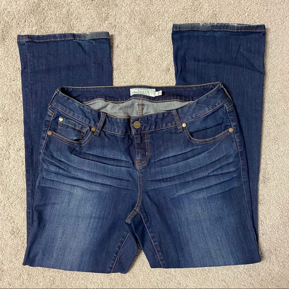 SOLD! TORRID Relaxed Bootcut Jeans Stretch Dark Wash Women’s Size 14R - Picture 4 of 14